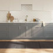 Vloerkleed bamboe 80x300 cm donkerbruin