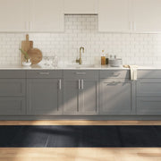 Vloerkleed bamboe 80x400 cm zwart
