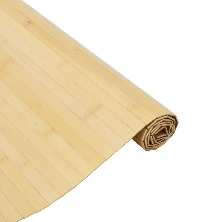 Vloerkleed rechthoekig 80x400 cm bamboe lichtnaturel