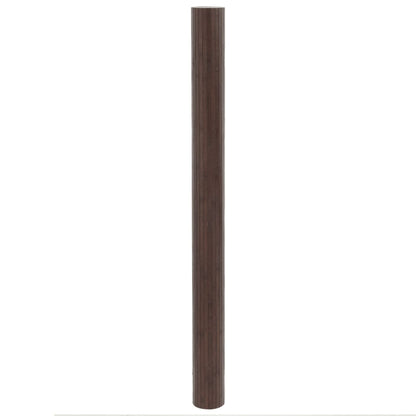 Vloerkleed rechthoekig 80x400 cm bamboe donkerbruin