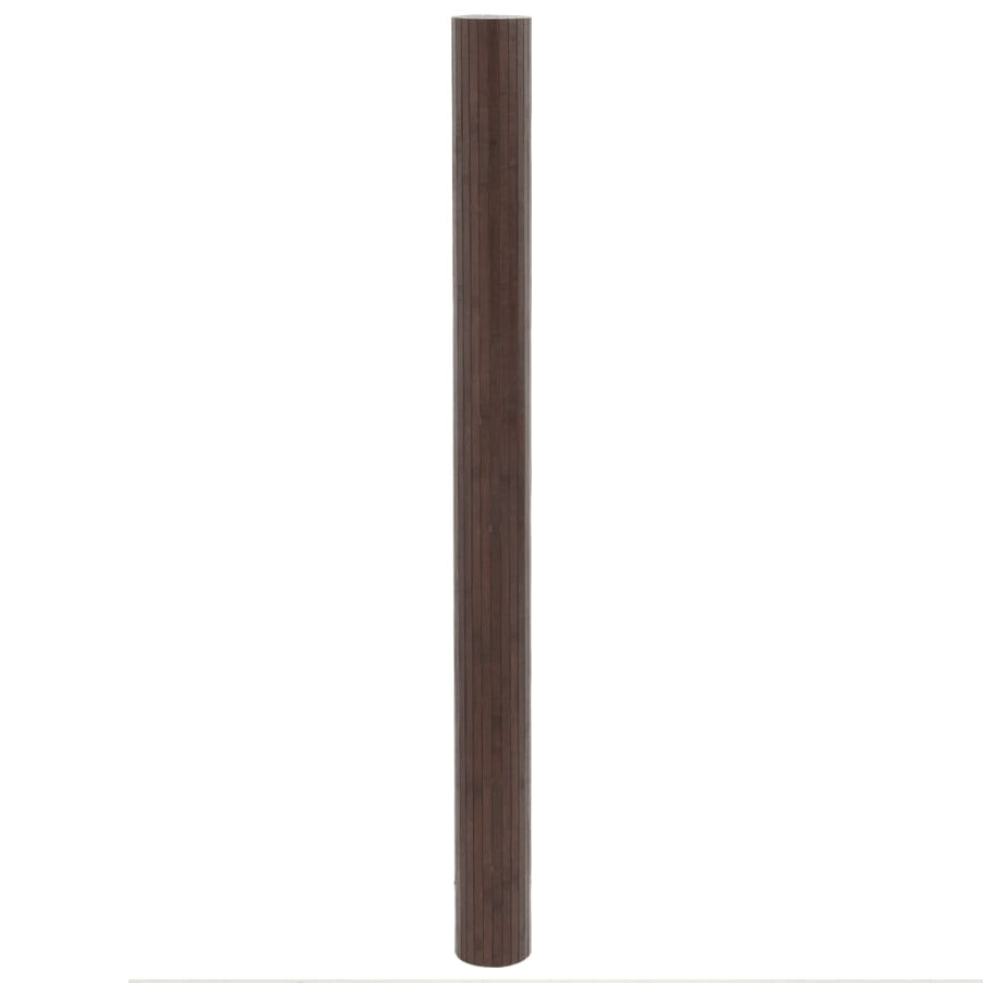 Vloerkleed rechthoekig 80x400 cm bamboe donkerbruin