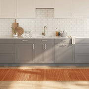 Vloerkleed 80x500 cm bamboe bruin