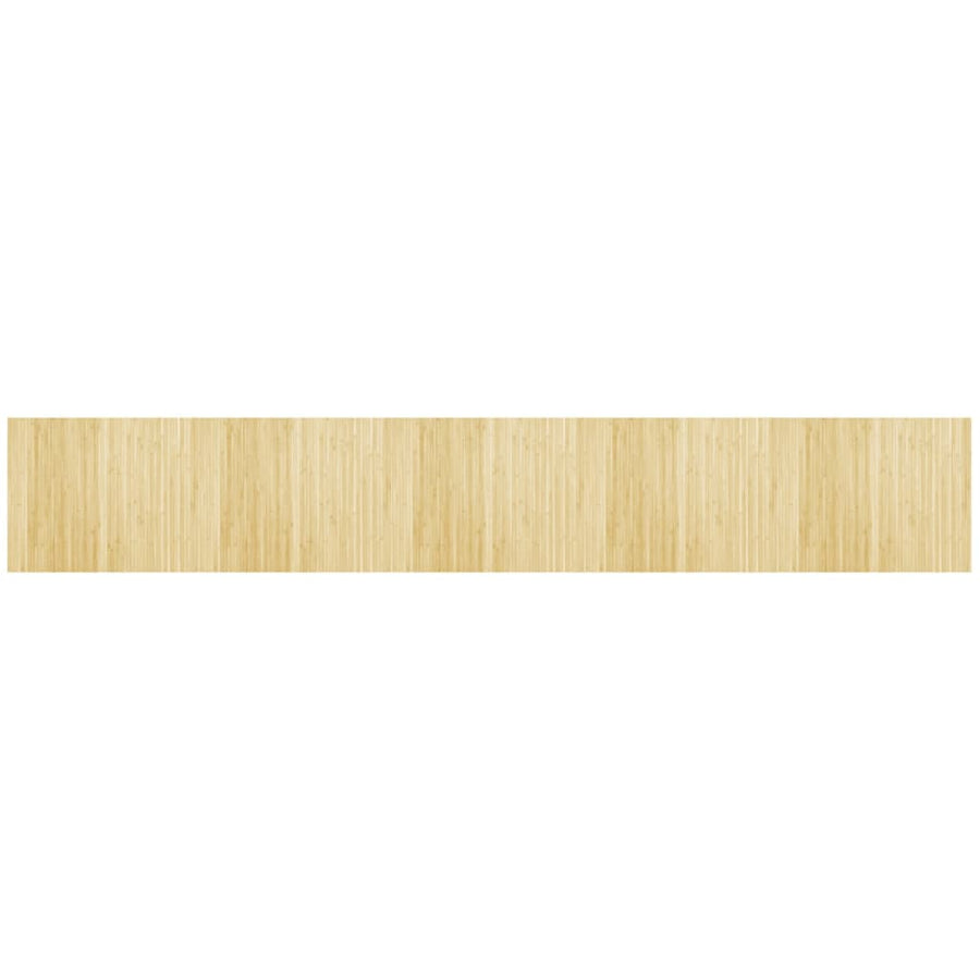 Vloerkleed rechthoekig 80x500 cm bamboe lichtnaturel