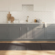 Vloerkleed bamboe 80x500 cm donkerbruin