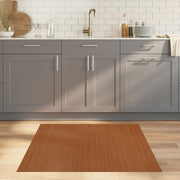 Vloerkleed 100x100 cm bamboe bruin