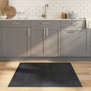 Vloerkleed bamboe 100x100 cm grijs