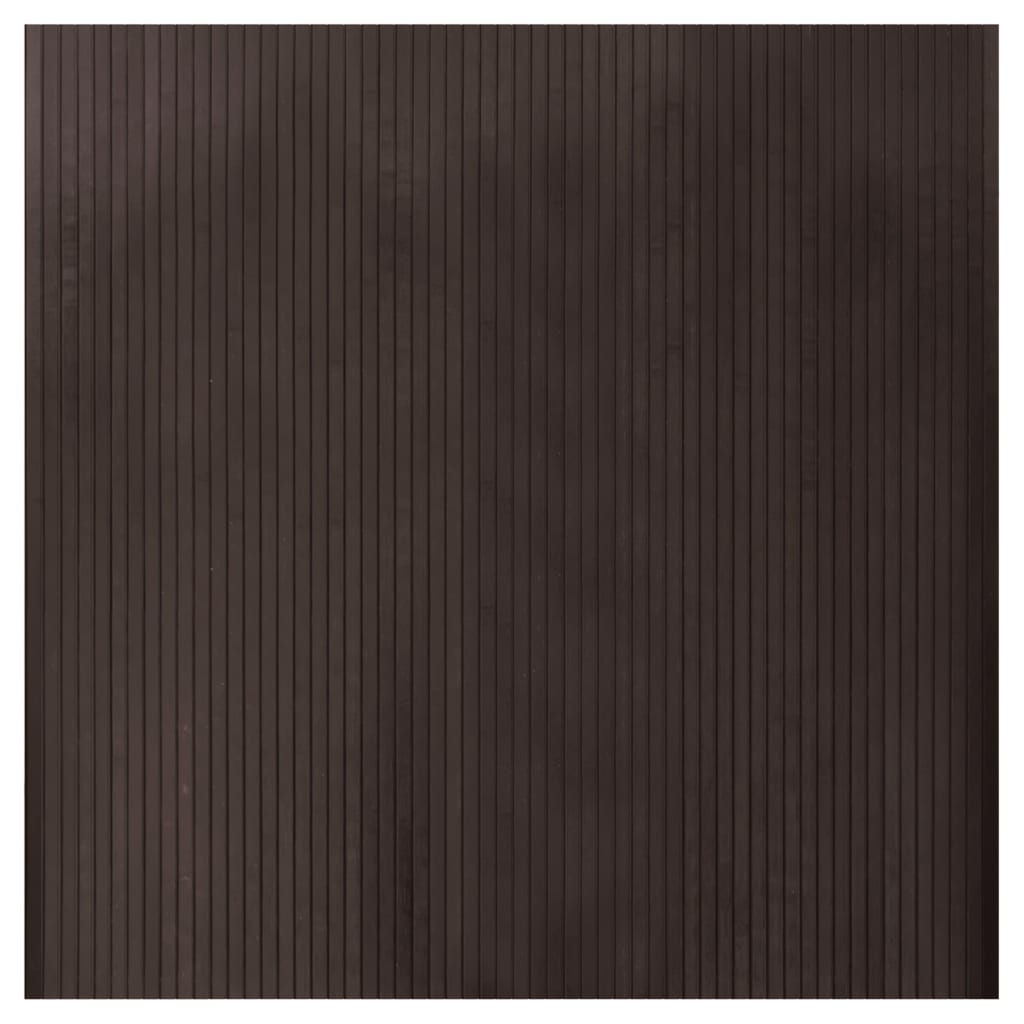 Vloerkleed rechthoekig 100x100 cm bamboe donkerbruin