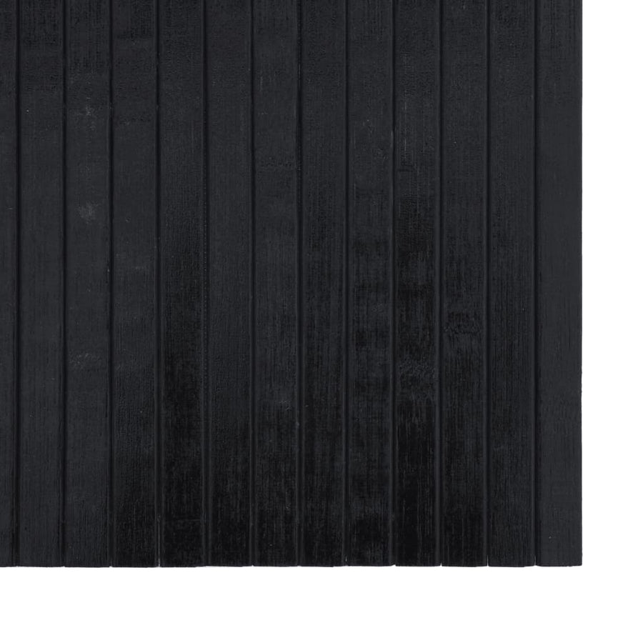 Vloerkleed rechthoekig 100x200 cm bamboe zwart
