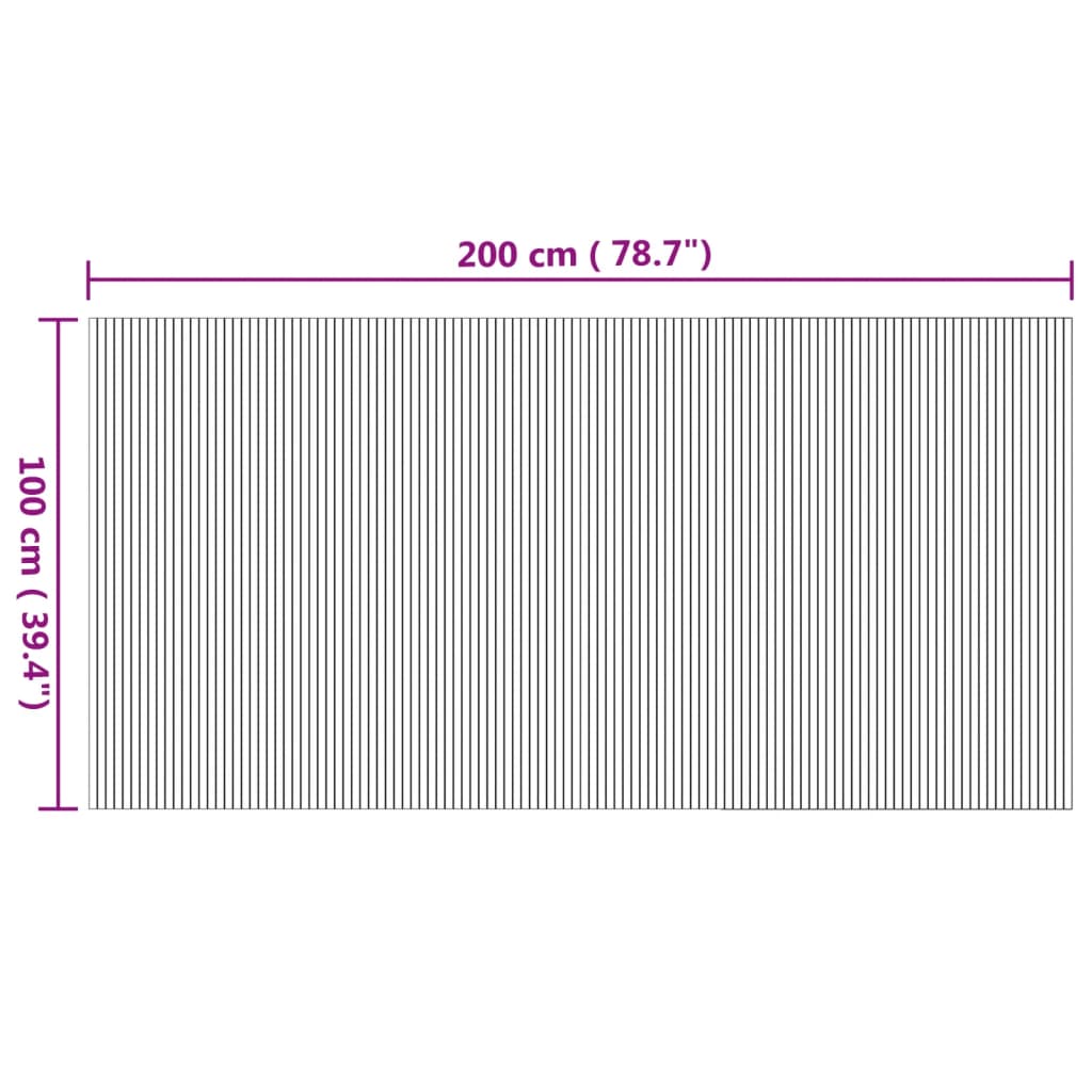 Vloerkleed rechthoekig 100x200 cm bamboe naturel