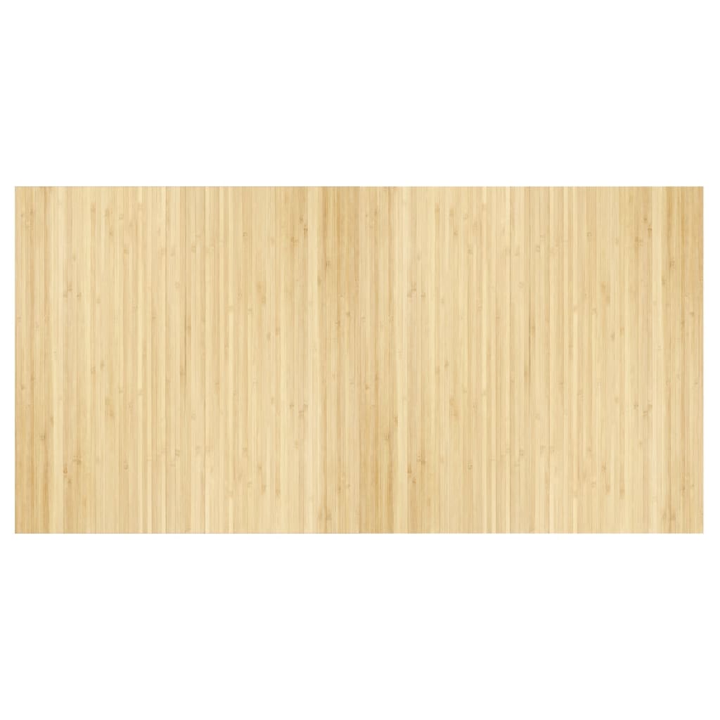 Vloerkleed rechthoekig 100x200 cm bamboe lichtnaturel