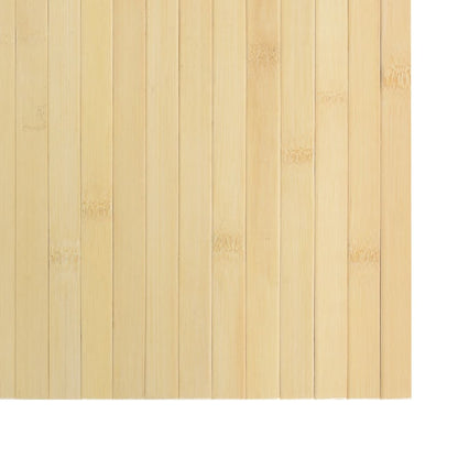 Vloerkleed rechthoekig 100x200 cm bamboe lichtnaturel