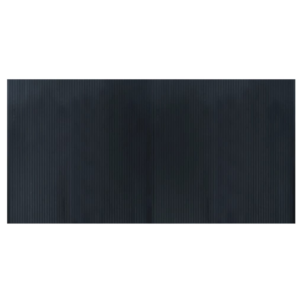 Vloerkleed rechthoekig 100x200 cm bamboe grijs