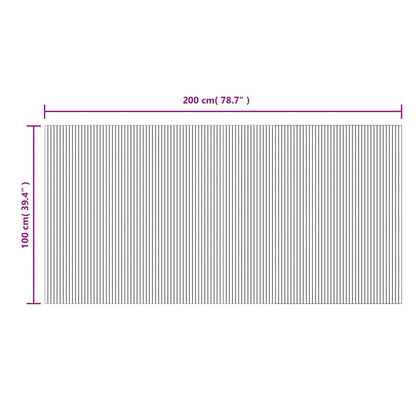 Vloerkleed rechthoekig 100x200 cm bamboe grijs