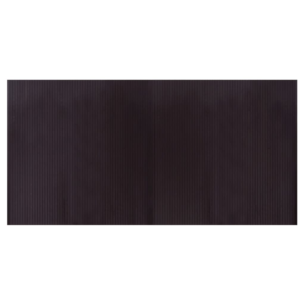 Vloerkleed rechthoekig 100x200 cm bamboe donkerbruin