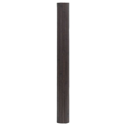 Vloerkleed rechthoekig 100x200 cm bamboe donkerbruin