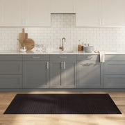 Vloerkleed bamboe 100x200 cm donkerbruin