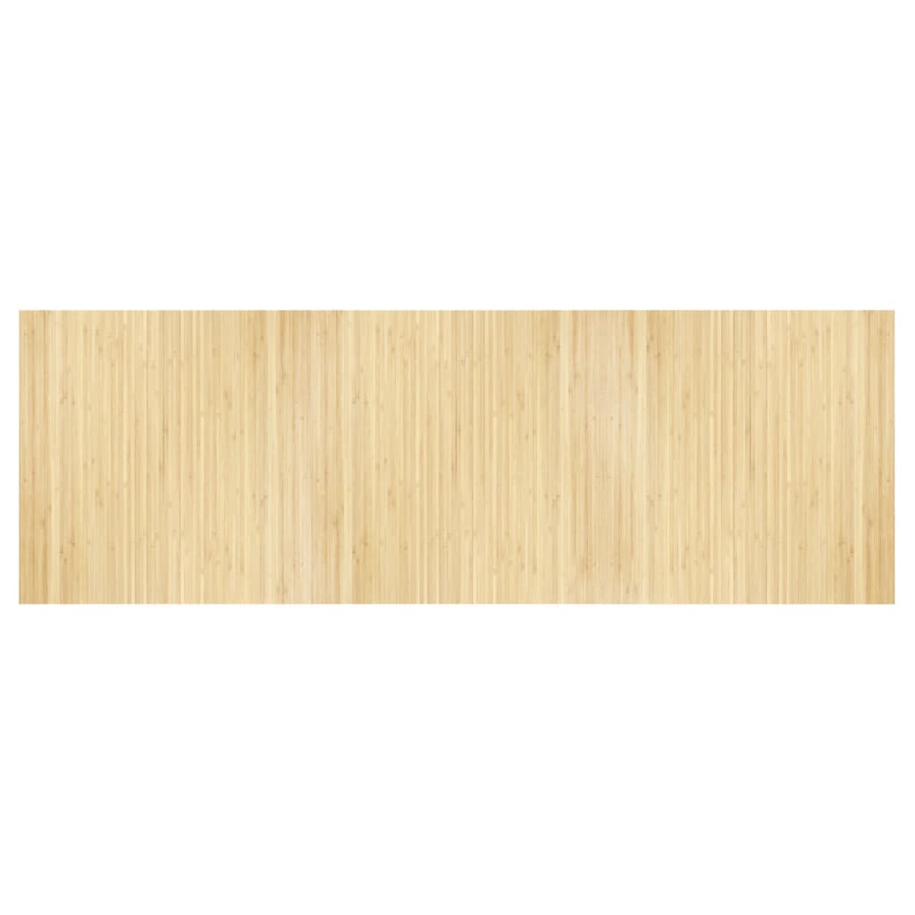Vloerkleed rechthoekig 100x300 cm bamboe lichtnaturel