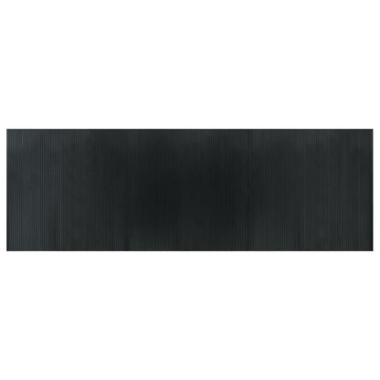 Vloerkleed rechthoekig 100x300 cm bamboe grijs