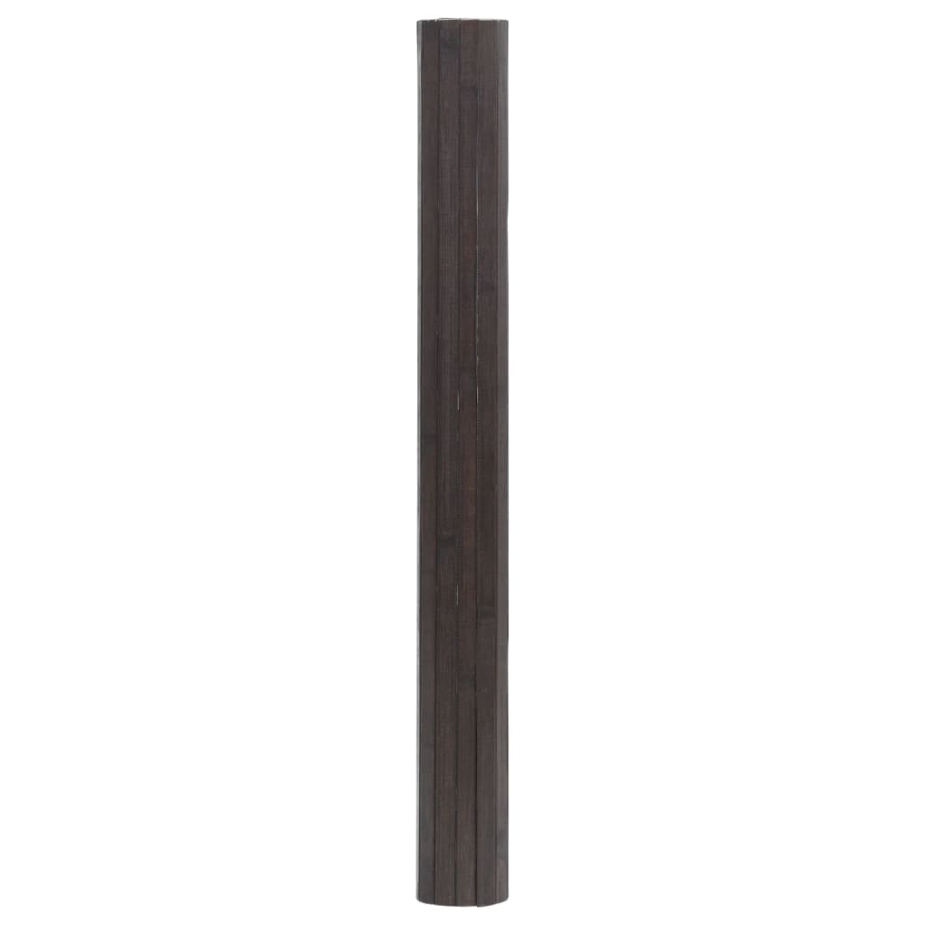 Vloerkleed rechthoekig 100x300 cm bamboe donkerbruin