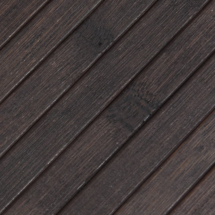 Vloerkleed rechthoekig 100x300 cm bamboe donkerbruin