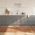 Vloerkleed bamboe 100x400 cm naturel