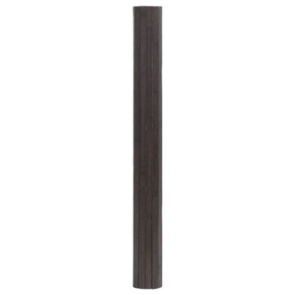 Vloerkleed rechthoekig 100x400 cm bamboe donkerbruin