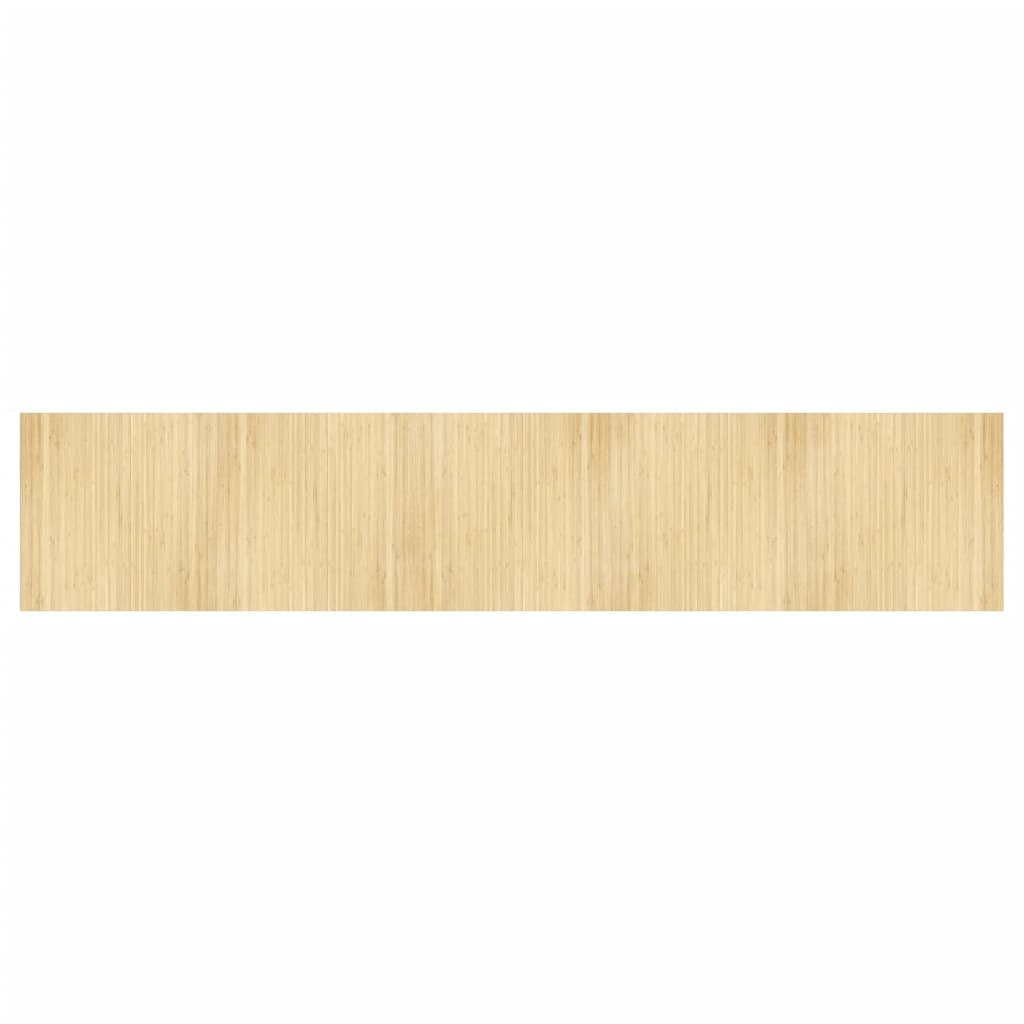 Vloerkleed rechthoekig 100x500 cm bamboe lichtnaturel