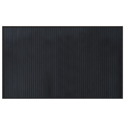 Vloerkleed rechthoekig 60x100 cm bamboe zwart