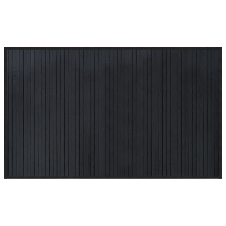 Vloerkleed rechthoekig 60x100 cm bamboe zwart