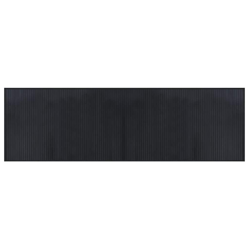 Vloerkleed rechthoekig 60x200 cm bamboe zwart