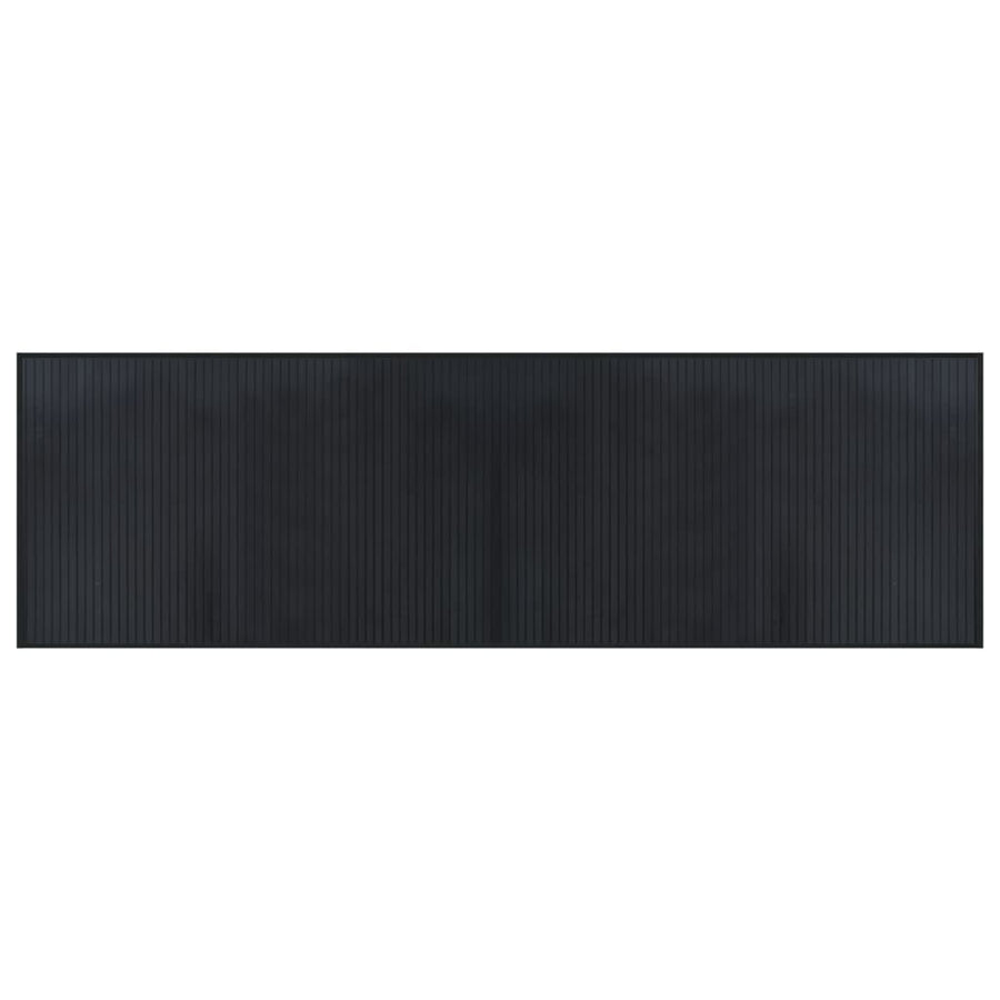 Vloerkleed rechthoekig 60x200 cm bamboe zwart