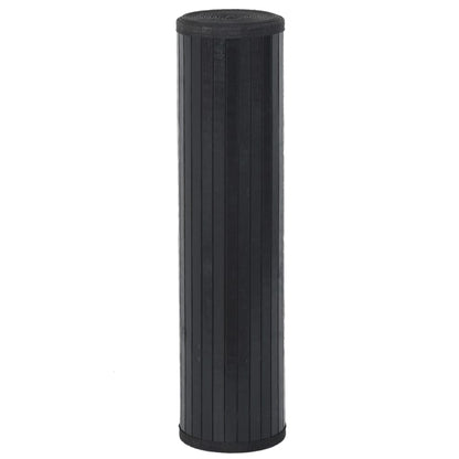 Vloerkleed rechthoekig 60x200 cm bamboe zwart