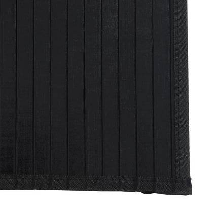 Vloerkleed rechthoekig 60x200 cm bamboe zwart