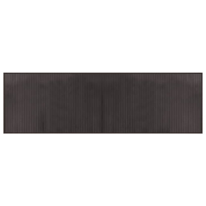Vloerkleed rechthoekig 60x200 cm bamboe donkerbruin