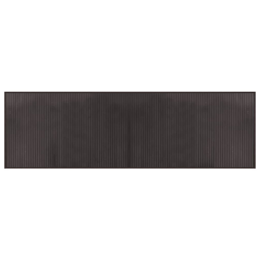 Vloerkleed rechthoekig 60x200 cm bamboe donkerbruin