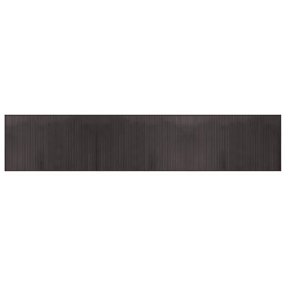 Vloerkleed Rechthoekig Bamboe Donkerbruin 60 x 300 cm
