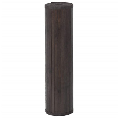 Vloerkleed Rechthoekig Bamboe Donkerbruin 60 x 300 cm