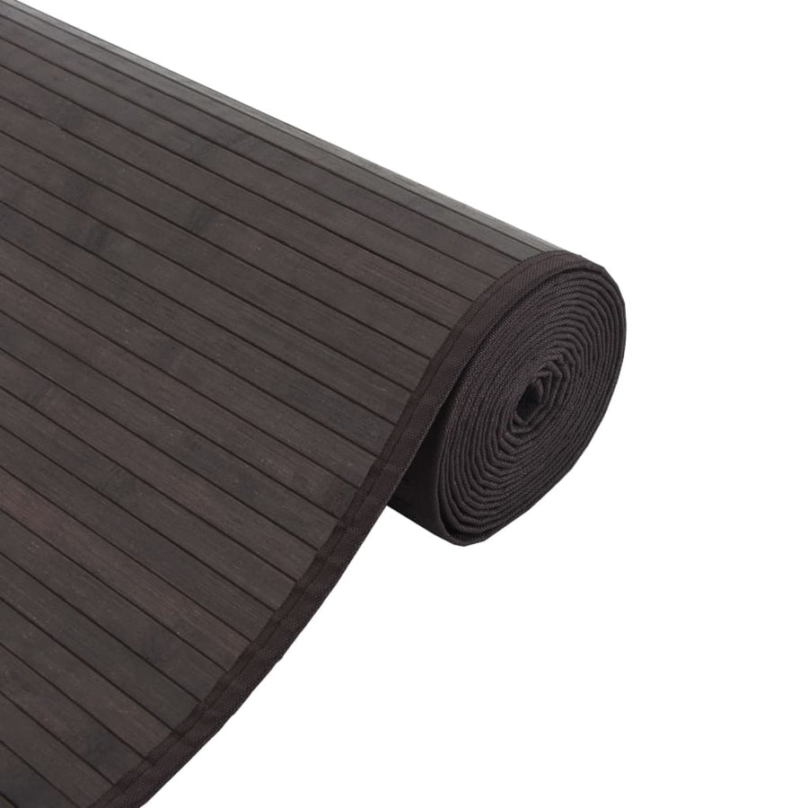 Vloerkleed Rechthoekig Bamboe Donkerbruin 60 x 300 cm