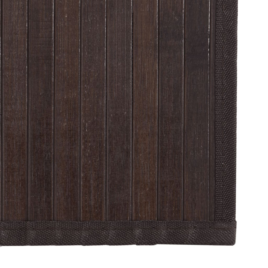 Vloerkleed Rechthoekig Bamboe Donkerbruin 60 x 300 cm