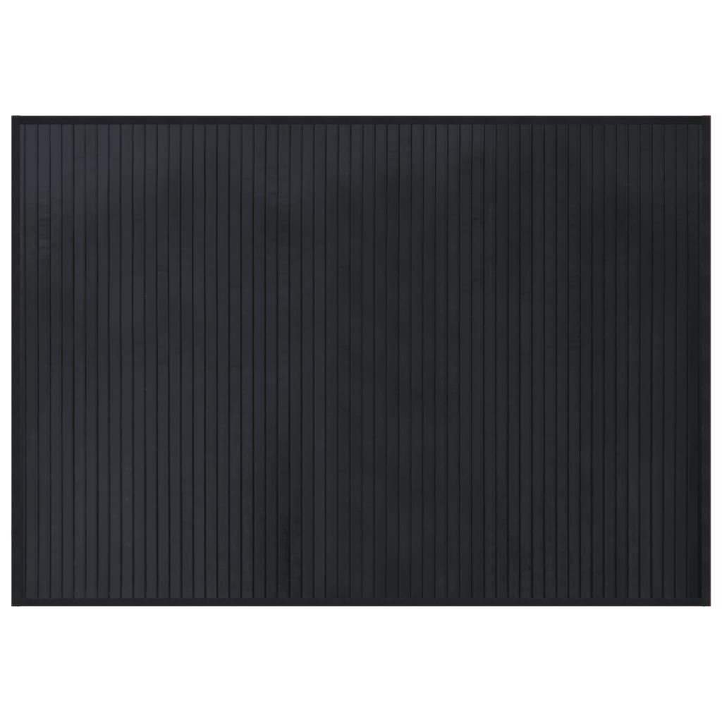 Vloerkleed Rechthoekig Bamboe Zwart 70 x 100 cm