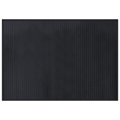 Vloerkleed Rechthoekig Bamboe Zwart 70 x 100 cm