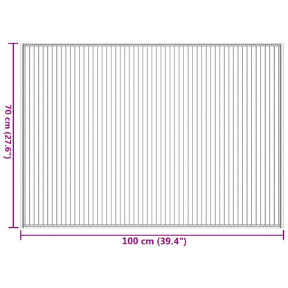 Vloerkleed Rechthoekig Bamboe Zwart 70 x 100 cm