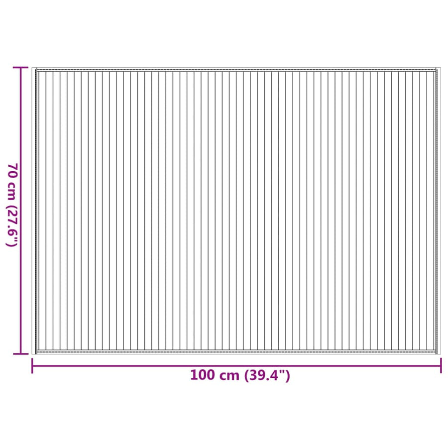 Vloerkleed rechthoekig 70x100 cm bamboe zwart