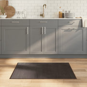 Vloerkleed 70x100 cm bamboe donkerbruin