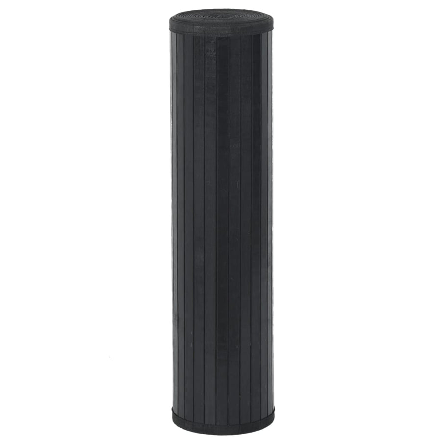 Vloerkleed rechthoekig 70x200 cm bamboe zwart
