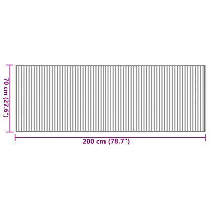 Vloerkleed rechthoekig 70x200 cm bamboe zwart