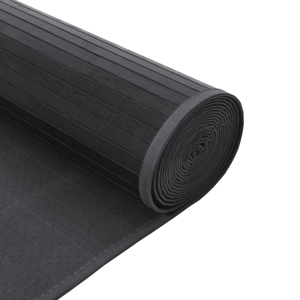 Vloerkleed rechthoekig 70x200 cm bamboe grijs