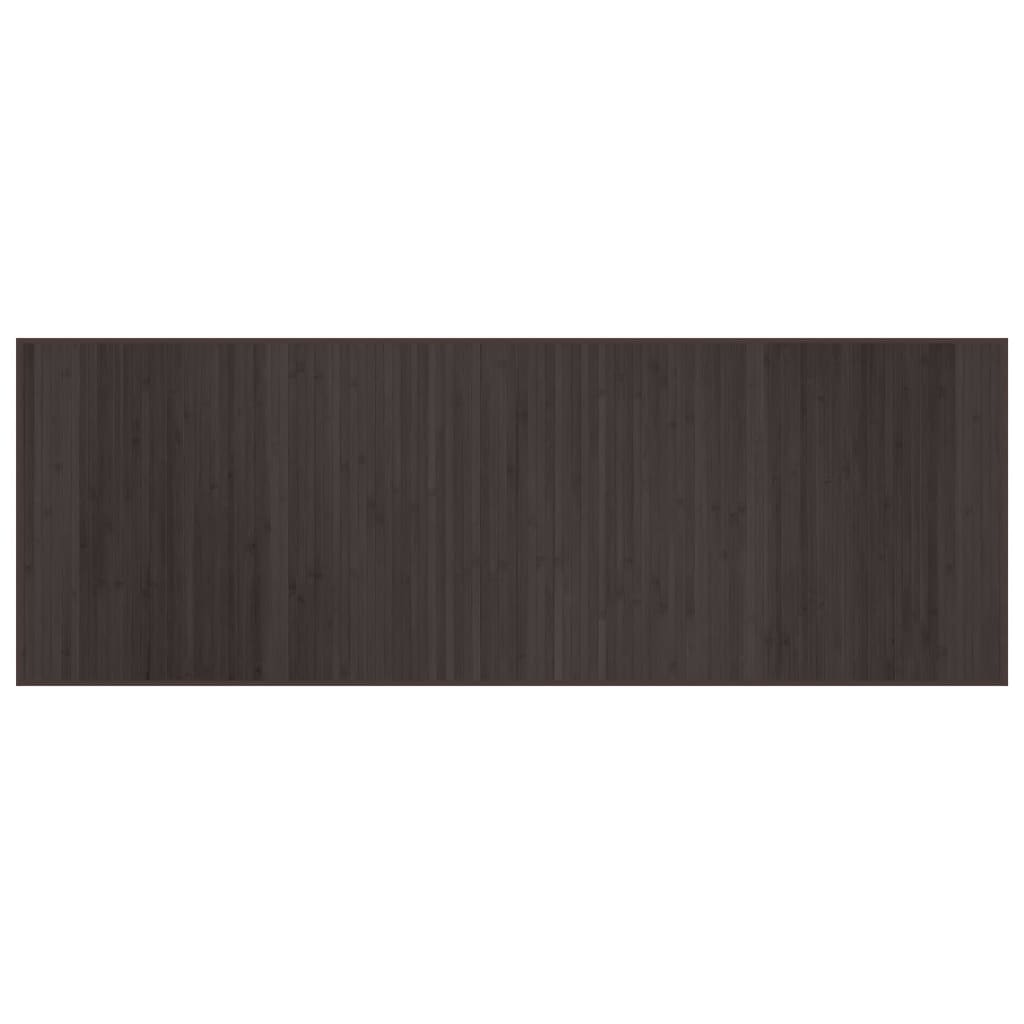 Vloerkleed rechthoekig 70x200 cm bamboe donkerbruin