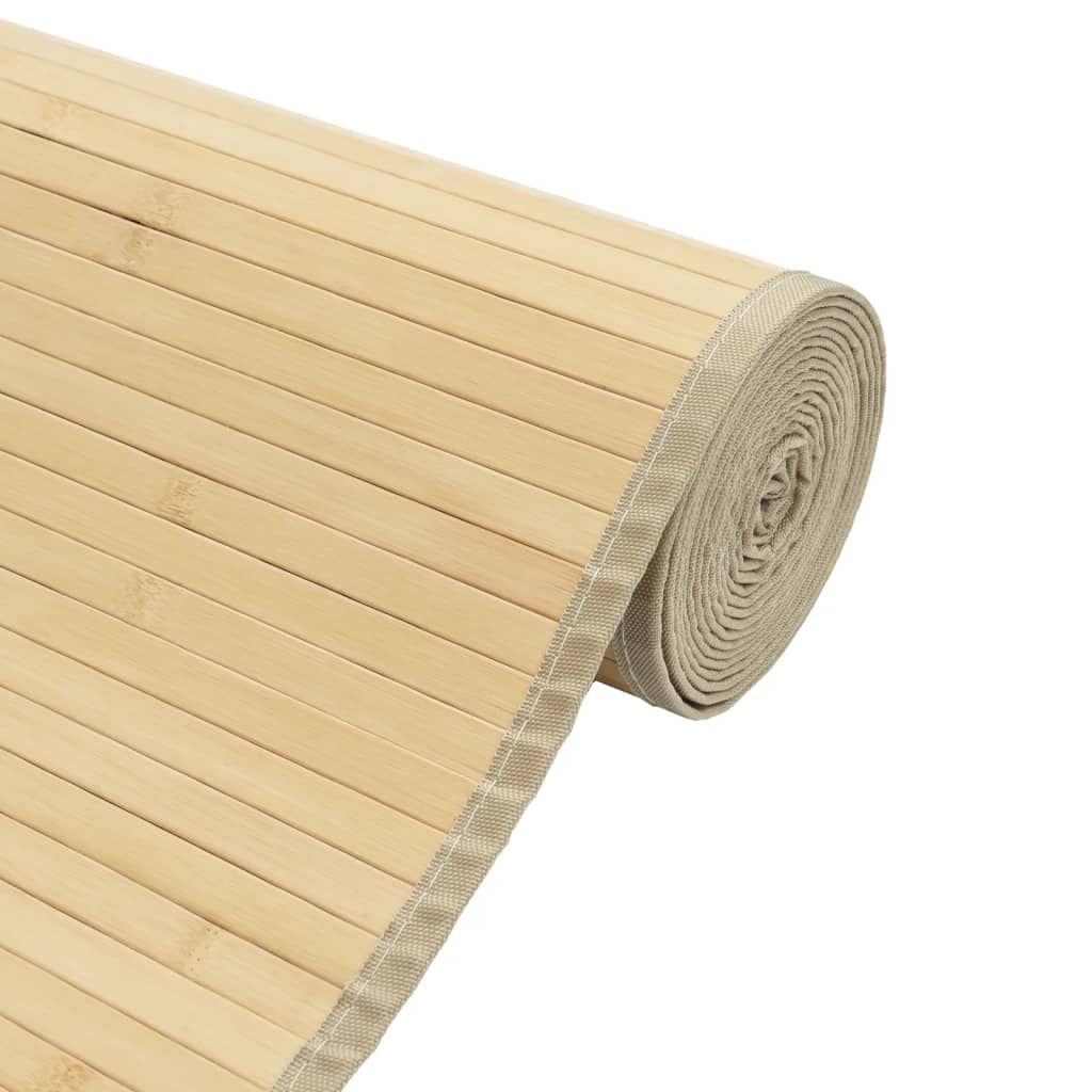 Vloerkleed rechthoekig 70x300 cm bamboe lichtnaturel