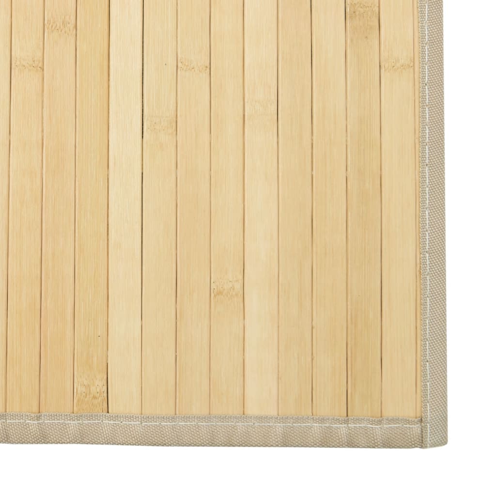 Vloerkleed rechthoekig 70x300 cm bamboe lichtnaturel